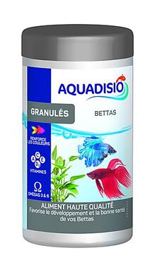 Aquadisio - Aliments Granulés pour Bettas - 100ml