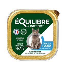 Équilibre & Instinct - Pâtée au Saumon et Courgettes pour Chat - 85g