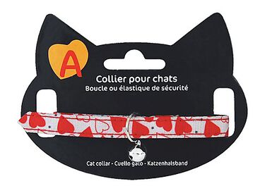 Animalis - Collier Sublime Cœur pour Chat - Rouge