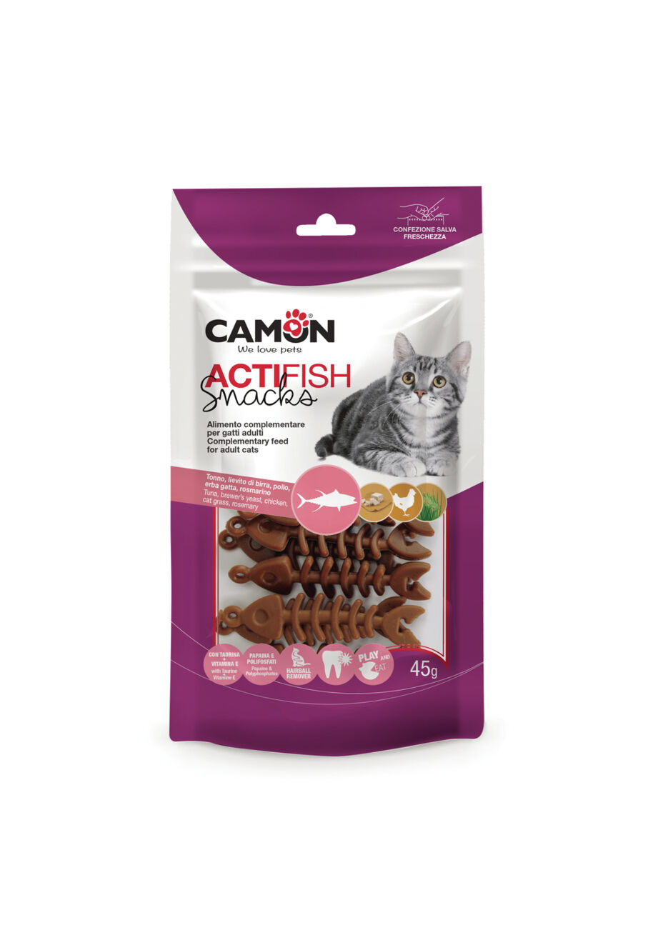 Camon - Friandises Actifish Thon et Poulet pour Chats - 45g Image num&eacute;ro 1