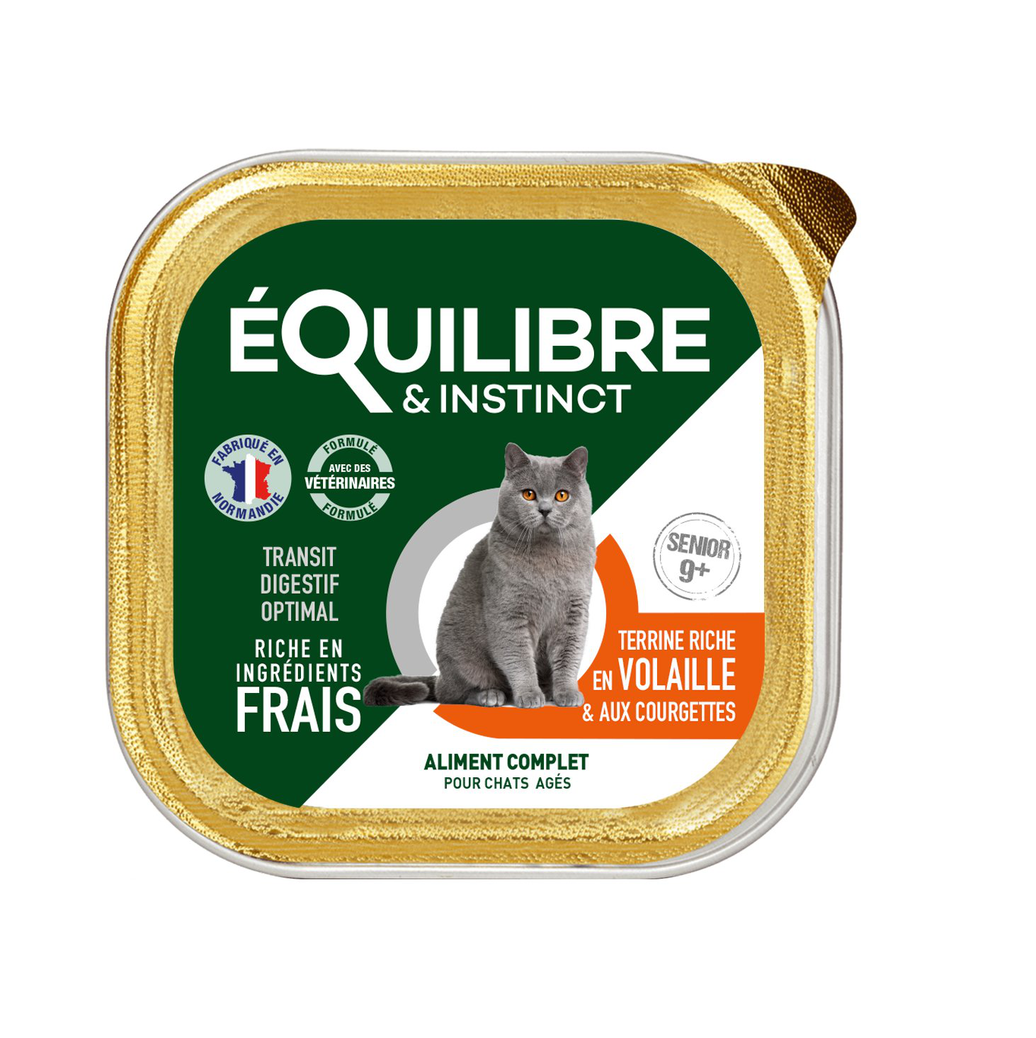 &Eacute;quilibre & Instinct - P&acirc;t&eacute;e &agrave; la Volaille et Courgettes pour Chat Senior - 85g Image num&eacute;ro 1