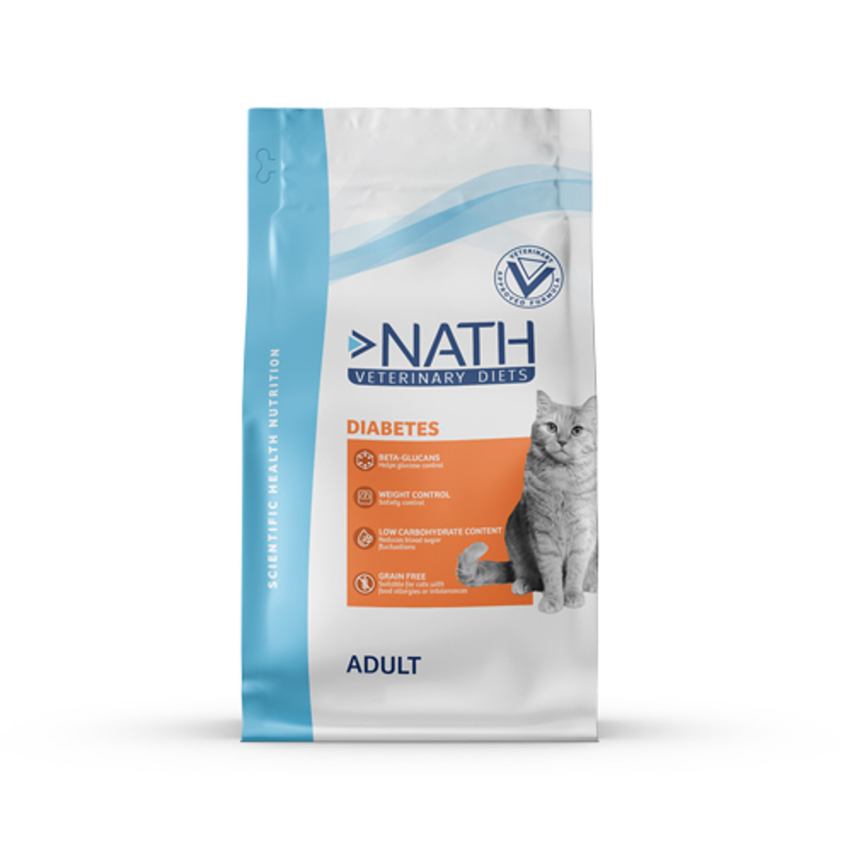 Nath Veterinary Diet - Croquettes Diabetic Sans C&eacute;r&eacute;ales pour Chat - 4Kg Image num&eacute;ro 1