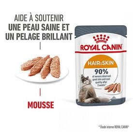 ROYAL CANIN - PÂTEE HAIR & SKIN EN MOUSSE CHAT ADULTE PEAU ET PELAGE - 12x85g