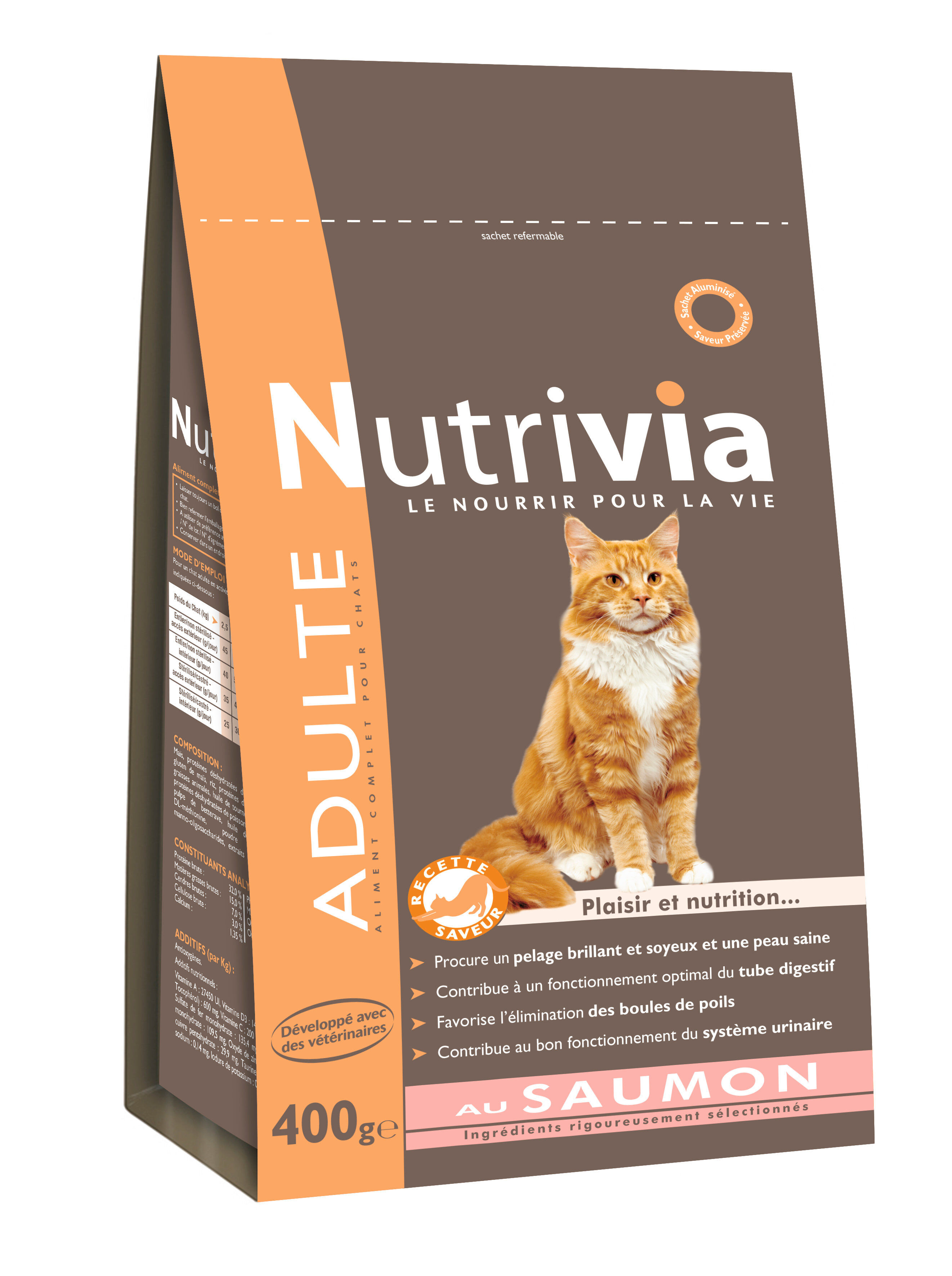 Nutrivia - Croquettes au Saumon pour Chat Adulte Image num&eacute;ro 3