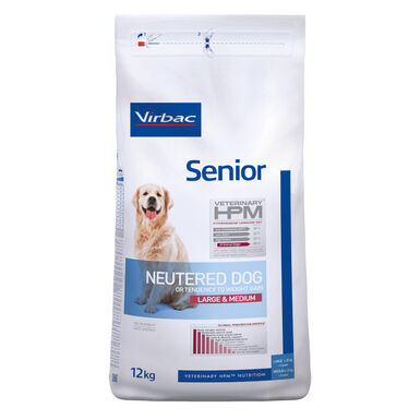 Virbac - Croquettes Veterinary HPM Neutered L & M Senior pour Chiens - 12Kg