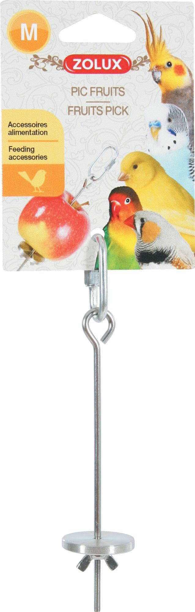 Zolux - Pic Fruit A Suspendre En M&eacute;tal pour Oiseaux - M Image num&eacute;ro 1