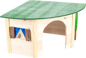Flamingo - Maison d'Angle en Bois pour Rongeurs