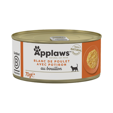 Applaws - Pâtée en Boîte au Poulet et Potiron pour Chat - 70g