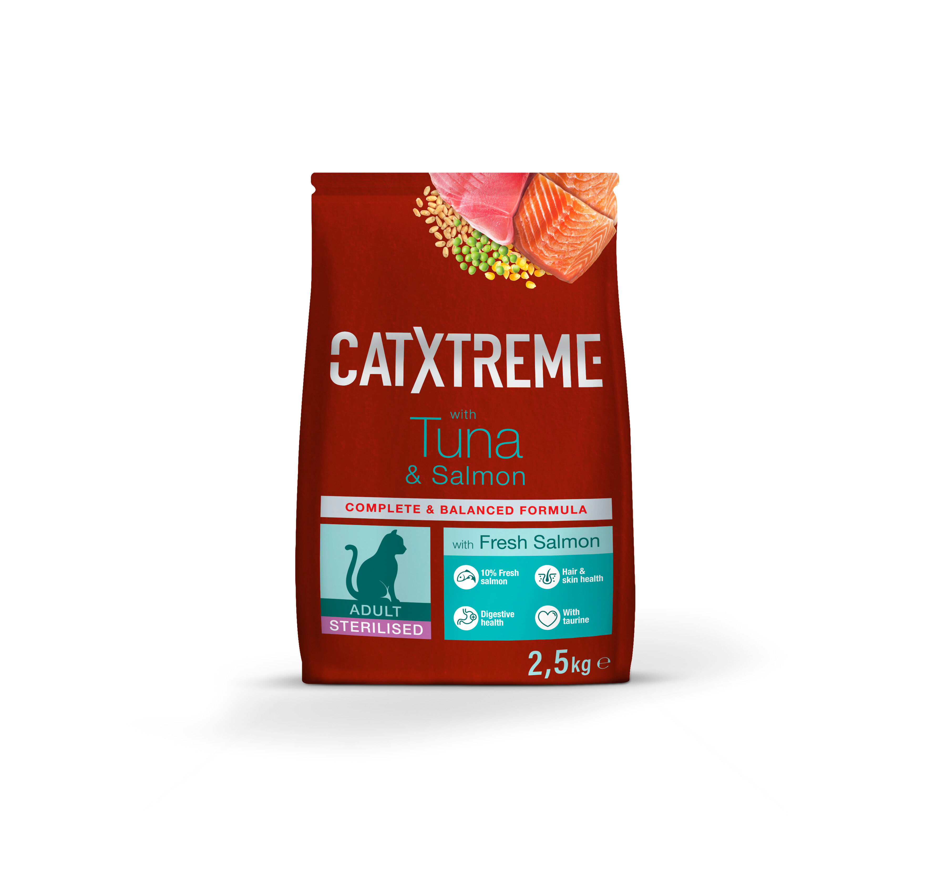 CatXtreme - Croquettes Thon Saumon pour Chat Adulte St&eacute;rilis&eacute; - 2,5Kg Image num&eacute;ro 1