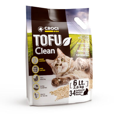 Croci - Litière Tofu Clean pour Chats - 6L/2,6Kg