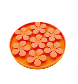 Bubimex - Tapis Anti-glouton BubiChef LickFlower pour Chiens - Orange