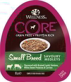 Wellness CORE - Repas Savoury Medleys Agneau et Gibier pour Chien Petite Race - 85g
