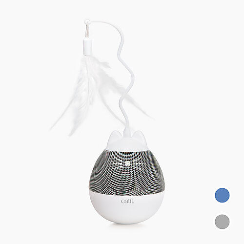 Catit - Jouet Toupie Pixi Blanc et Gris pour Chat - 16,5cm Image num&eacute;ro 1