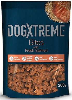 DogXtreme - Friandises BITES avec Saumon Frais pour Chiens - 200g