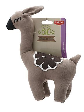 Tyrol -  Jouet Peluche Lama en Coton Bio pour Chien - 27cm