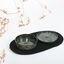 D&D - Gamelle Jasper pour chat Green marble - 13 x 13 x 2 cm Indicateur image numéro 3