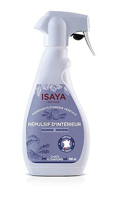 Isaya - Répulsif Intérieur Naturel pour Chat et Chaton - 500ml