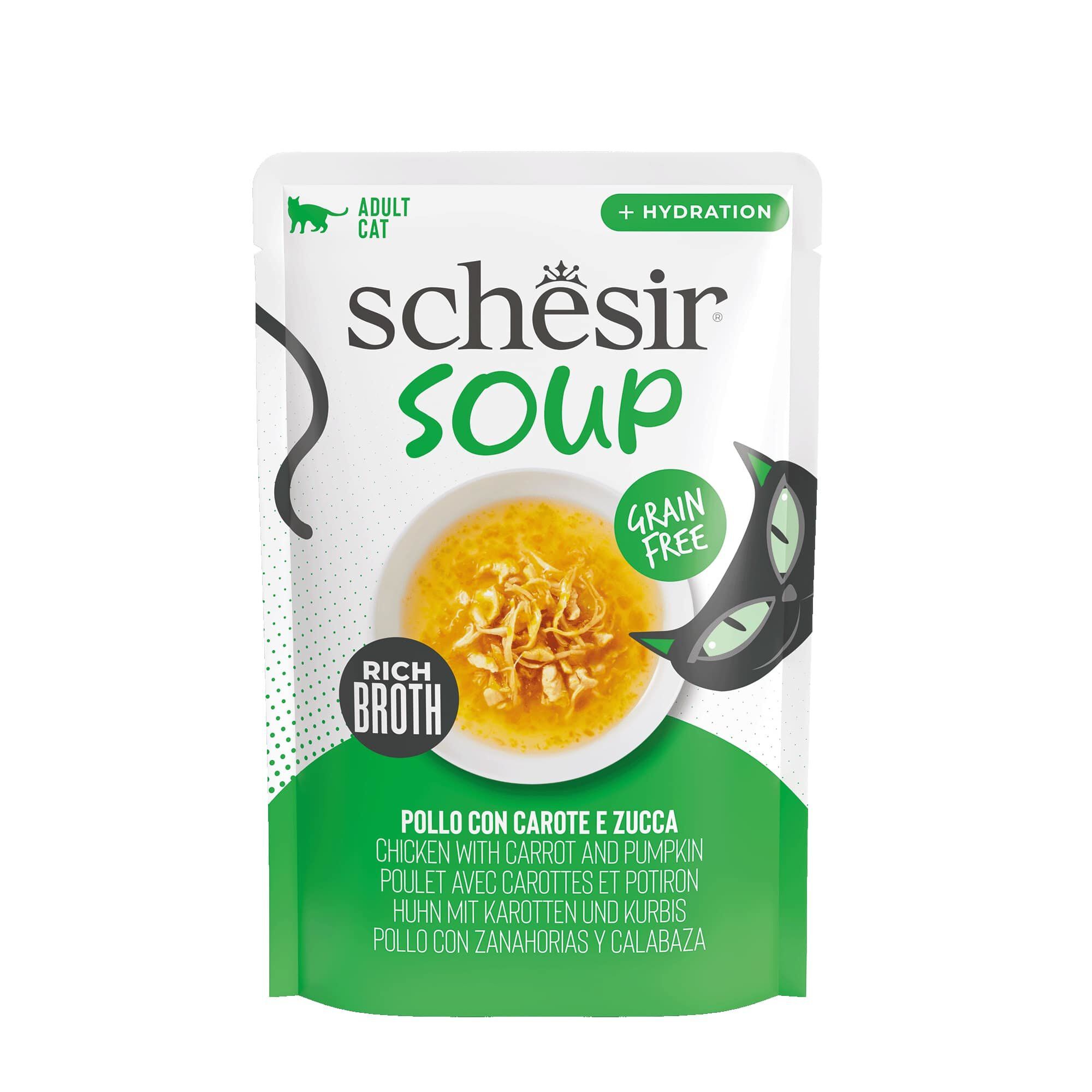 Schesir - Sachet Soupe au Poulet et Citrouille pour Chats - 40g Image num&eacute;ro 1