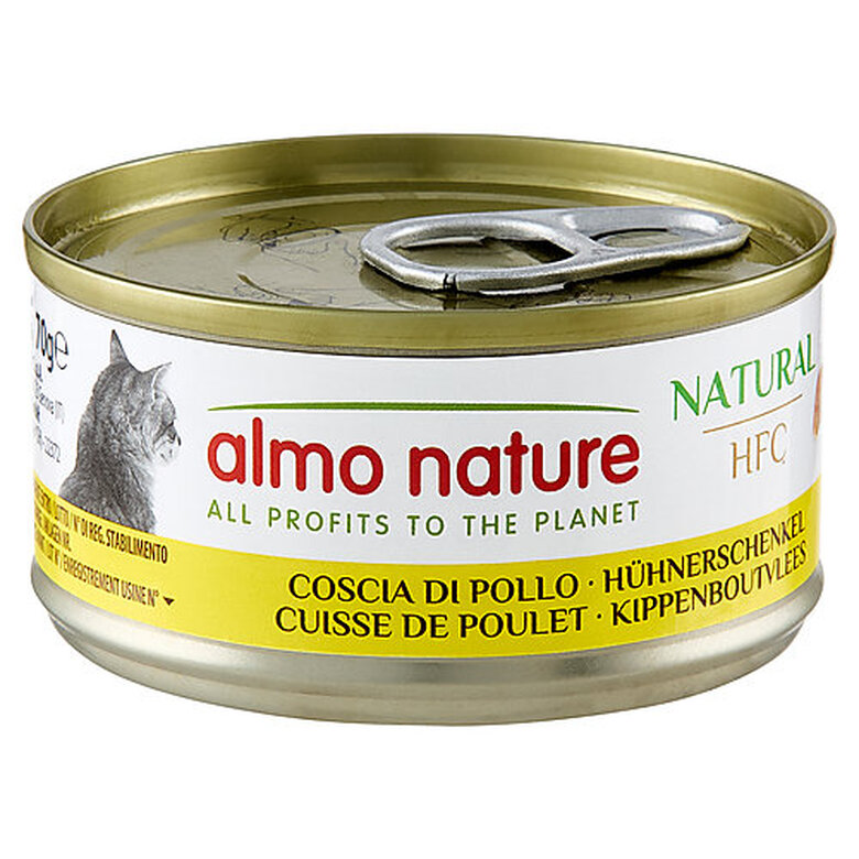 Almo Nature - Pâtée en Boîte HFC Natural Cuisse de Poulet pour Chat - 70g Image numéro 1 Almo Nature - Pâtée en Boîte HFC Natural Cuisse de Poulet pour Chat - 70g Image numéro 1