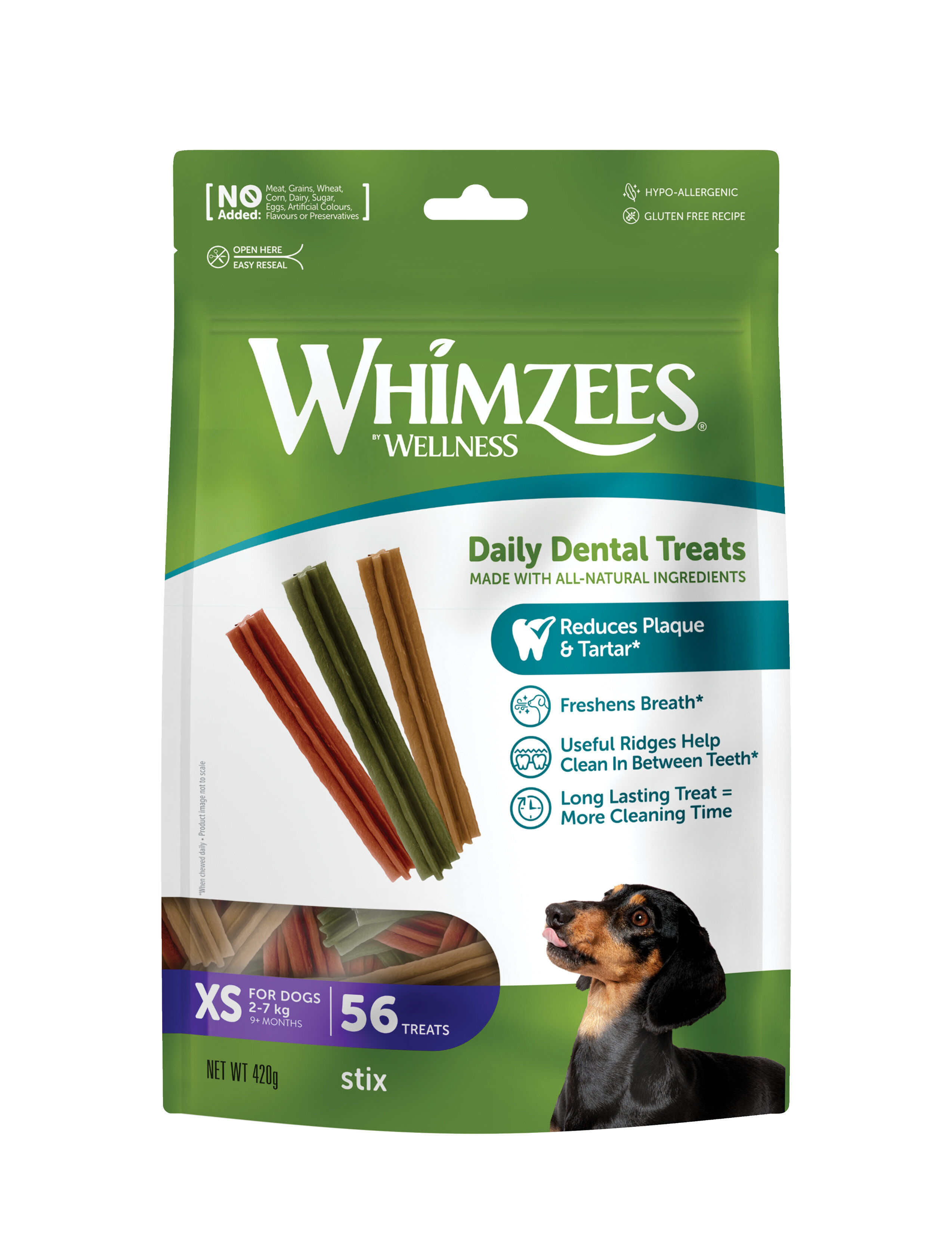 Whimzees - B&acirc;tonnets Nature Natural Dog Treats XS pour Chien - x56 Image num&eacute;ro 1