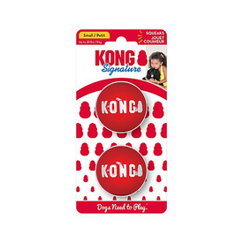 KONG - Jouet Pack 2 Balles Signature pour Chiens - S