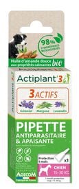 ActiPlant'3 - Pipette Antiparasitaire et Apaisante Bio pour Chien de Moyenne Taille - x1