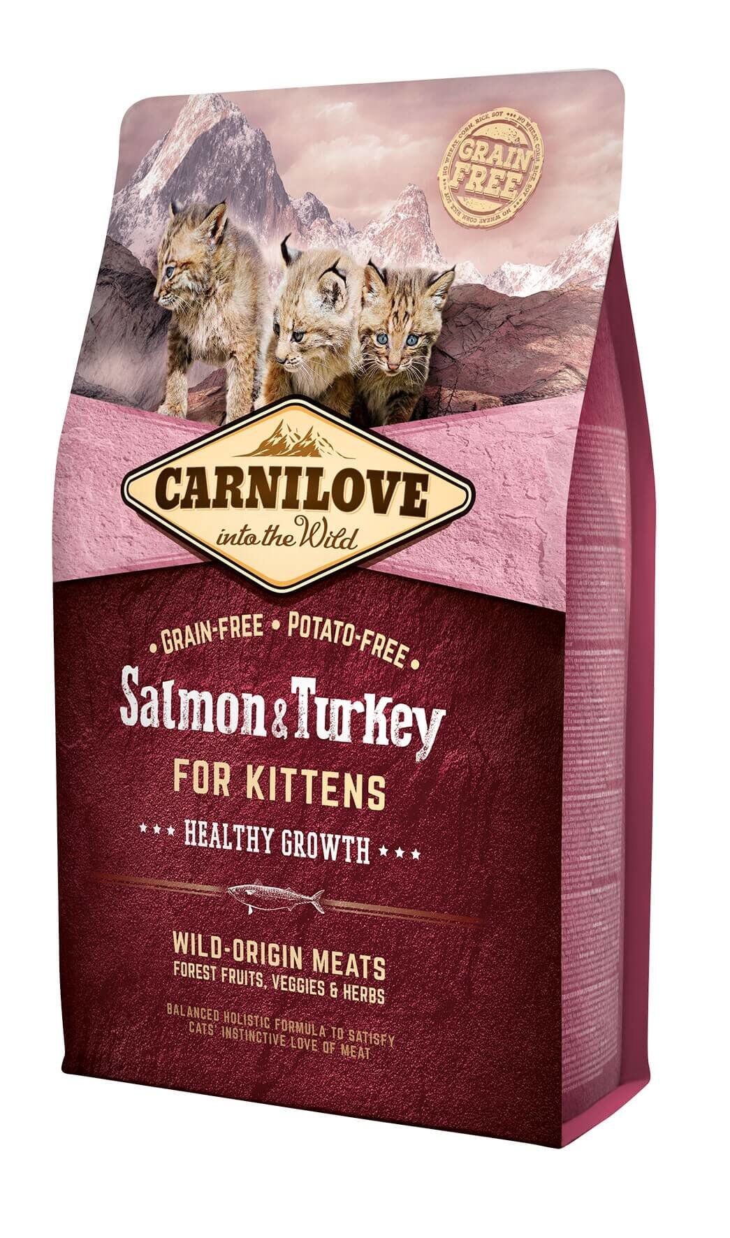 Carnilove - Croquettes Kittens Saumon et Dinde pour Chaton - 2Kg Image num&eacute;ro 1