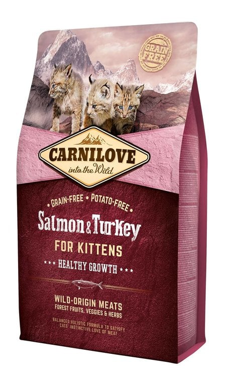 Carnilove - Croquettes Kittens Saumon et Dinde pour Chaton - 2Kg Image numéro 1 Carnilove - Croquettes Kittens Saumon et Dinde pour Chaton - 2Kg Image numéro 1