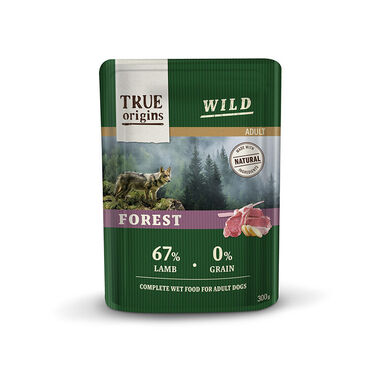 True Origins Wild - Repas Sachet Fraîcheur Agneau pour Chiens Adultes - 300G