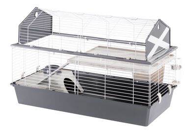 Ferplast - Cage Barn 120 pour Lapins - Gris