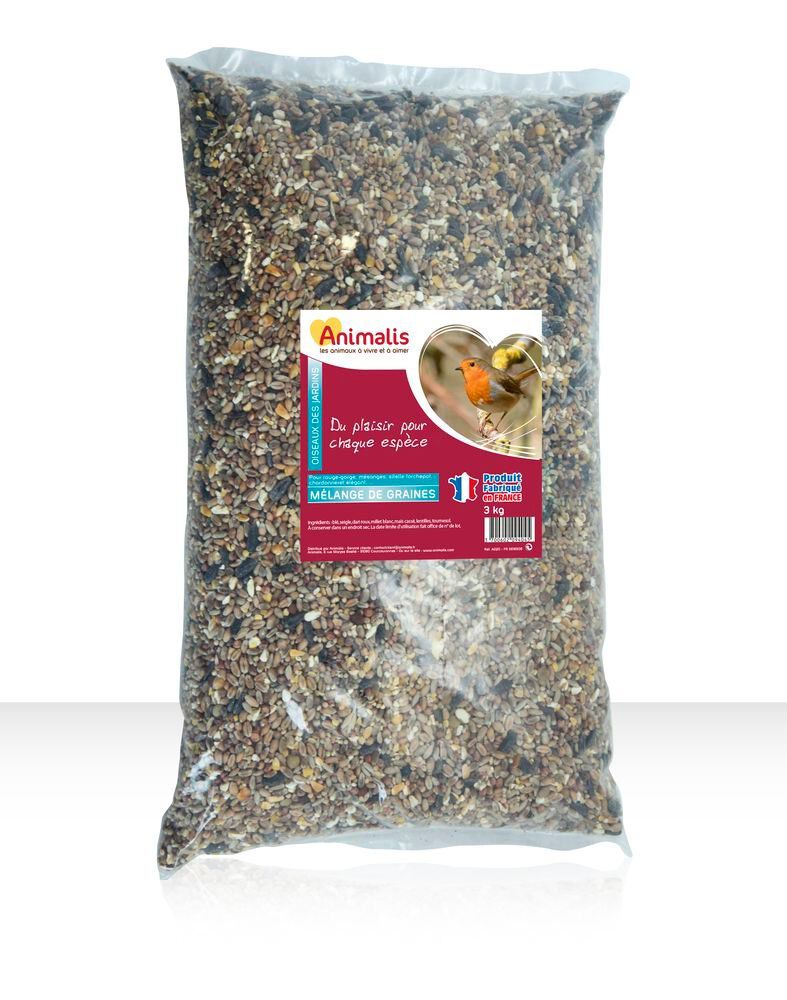 Animalis - M&eacute;lange de Graines pour Oiseaux des Jardins - 3Kg Image num&eacute;ro 1