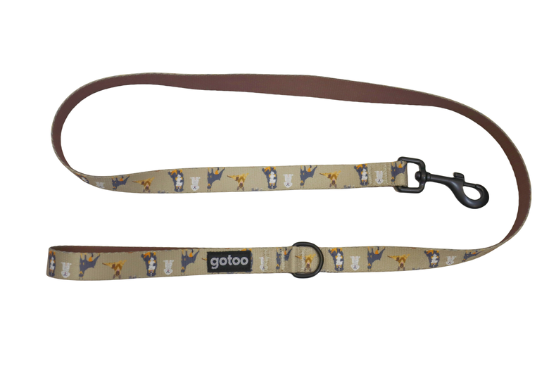 Gotoo - Laisse Marron pour Chien - L Image numéro 1 Gotoo - Laisse Marron pour Chien - L Image numéro 1