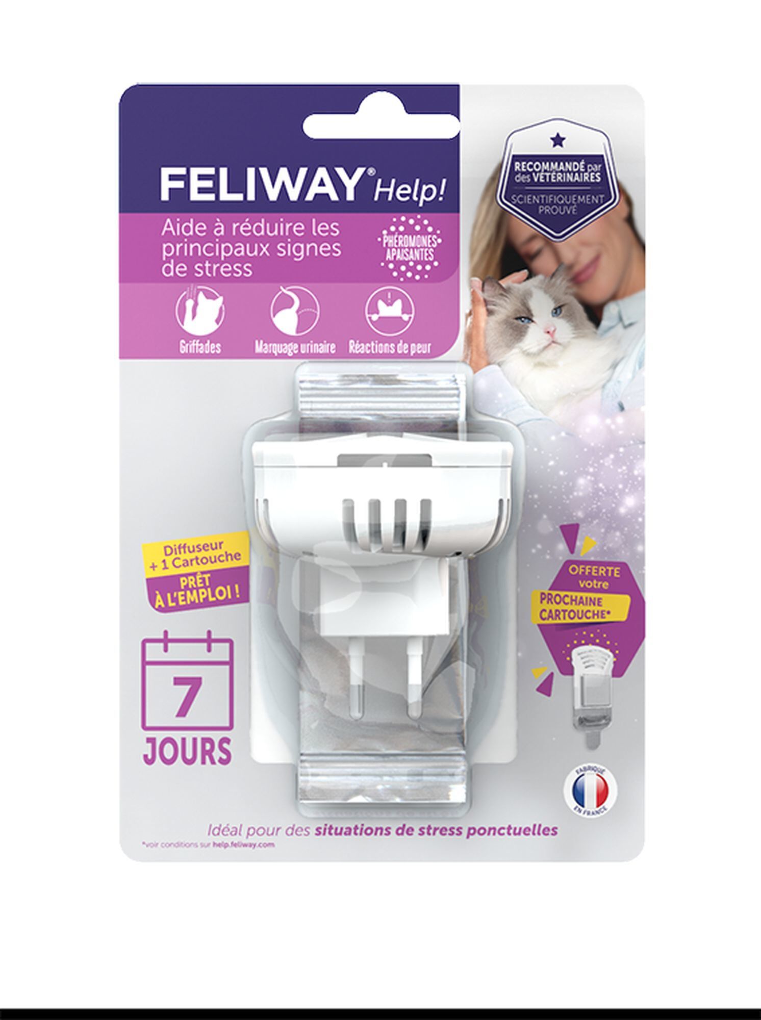 Feliway Help - Diffuseur + 1 Cartouche pour le Stress du Chat Image num&eacute;ro 1