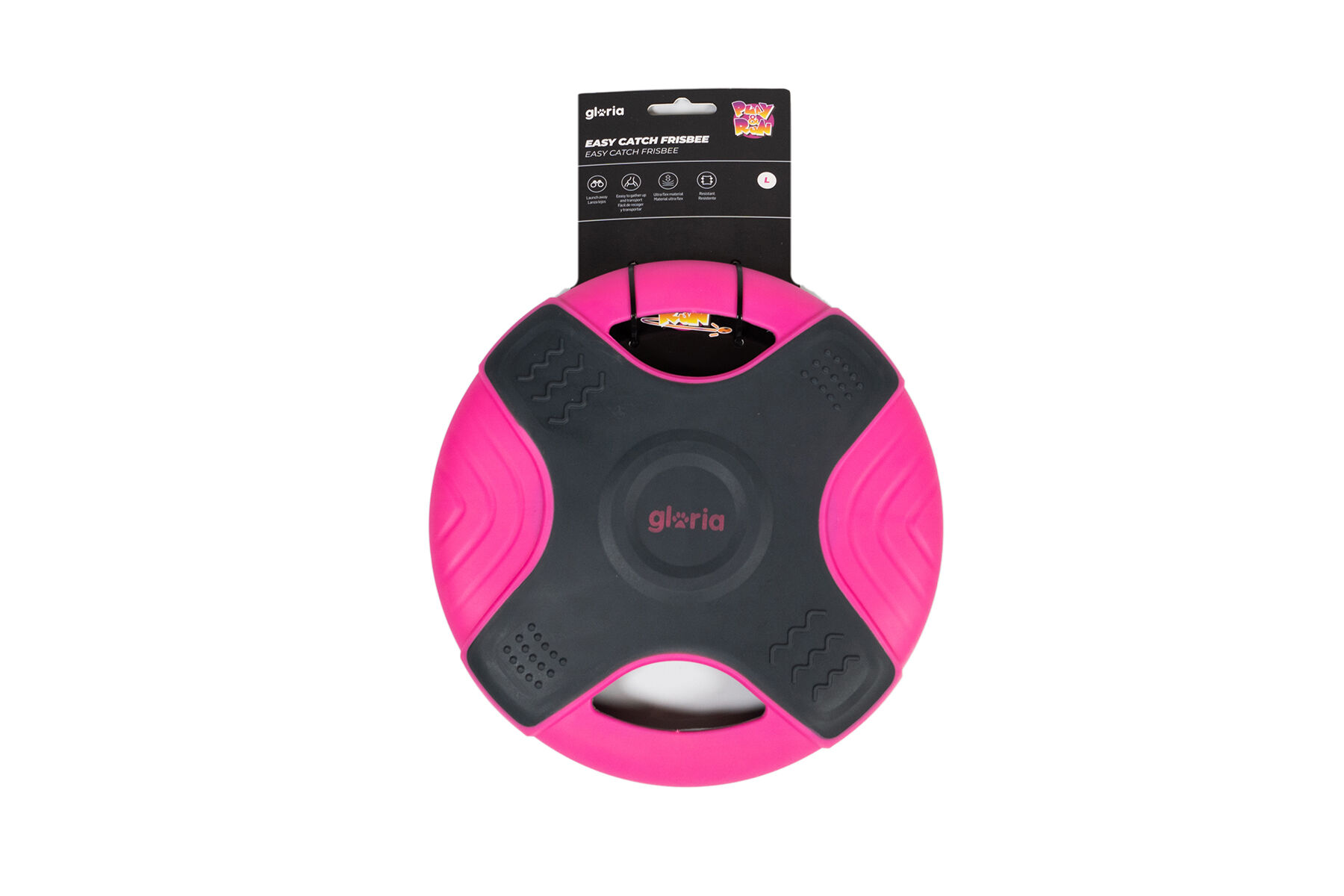 Gloria - Jouet Frisbee Easy Catch pour Chiens - Rose Image num&eacute;ro 1