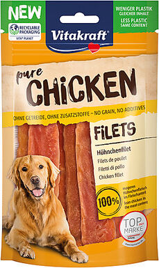 Vitakraft - Friandises Pure Chicken Filets au Poulet pour Chiens - 80g
