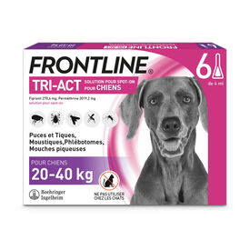 Frontline - Pipette Antiparasitaire Tri-Act pour Chien de 20 à 40Kg - 6x4ml