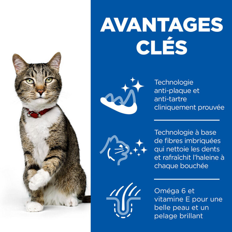 Hill's Science Plan - Croquettes Oral Care Chat au Poulet - 1,5kg Image numéro 3 Hill's Science Plan - Croquettes Oral Care Chat au Poulet - 1,5kg Image numéro 3