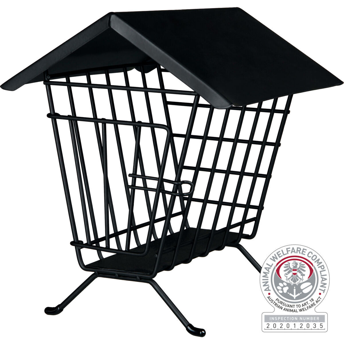 Trixie - R&acirc;telier &agrave; foin &agrave; poser couvercle en m&eacute;tal noir - 20x23x20 cm Image num&eacute;ro 1