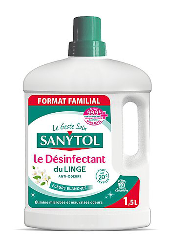 Sanytol - Désinfectant du Linge Fleurs Blanches Anti-odeurs - 1.5L image number null