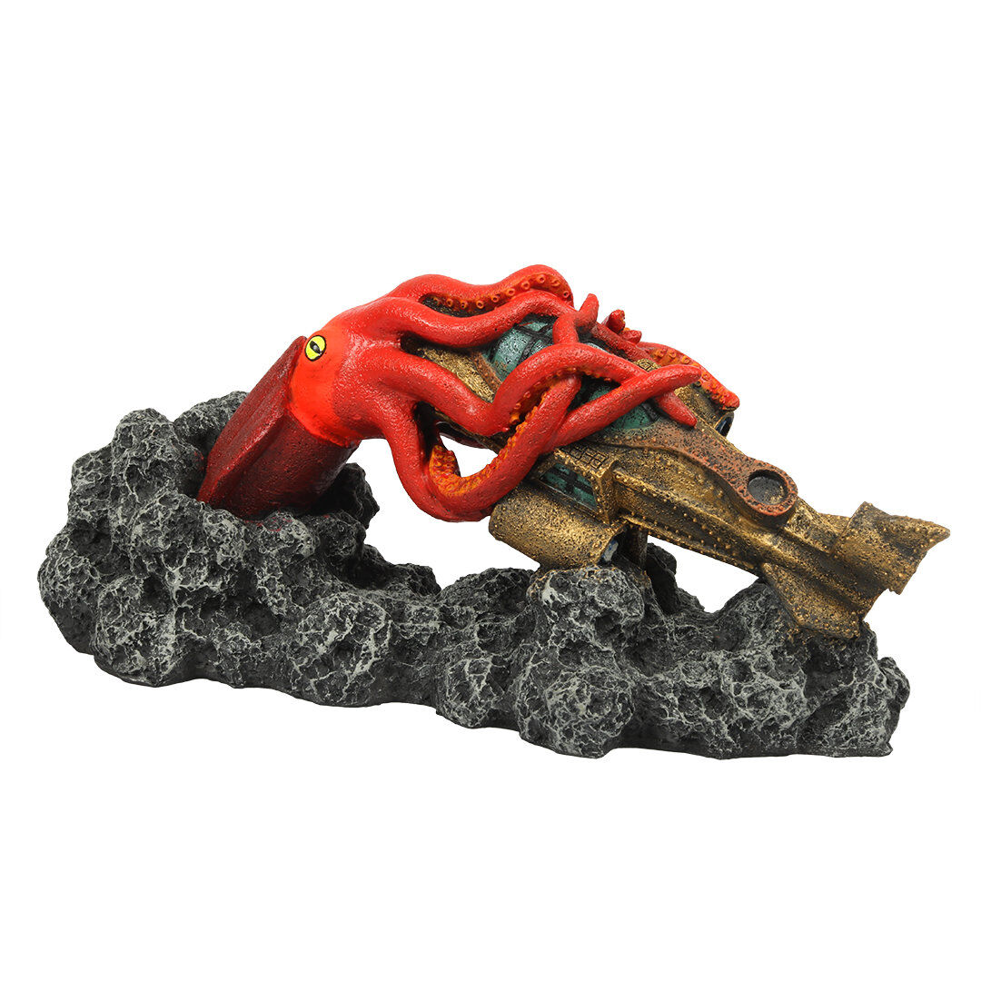 Aquadella - D&eacute;coration Steampunk Kraken pour Aquarium - L Image num&eacute;ro 1