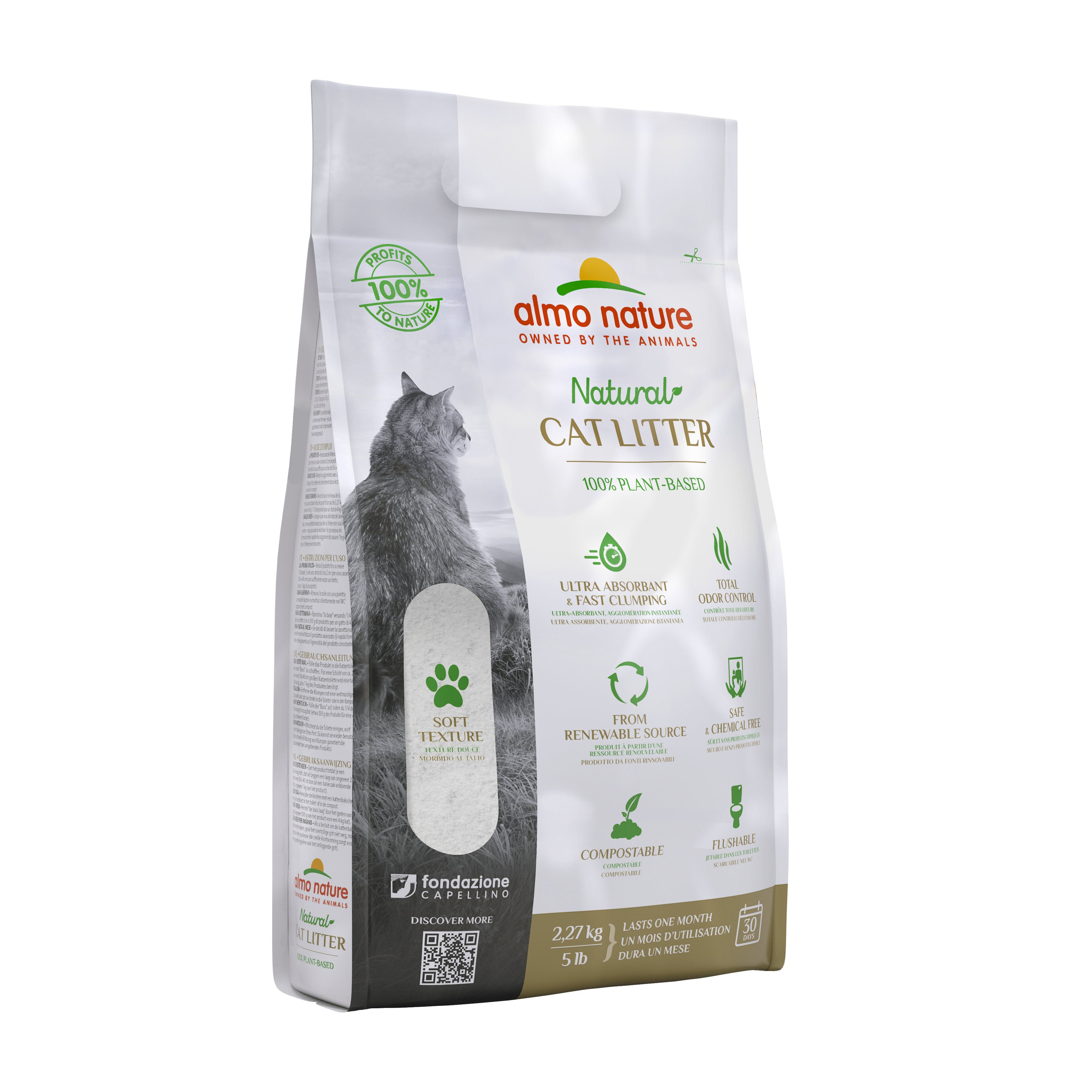 Almo Nature - Liti&egrave;re &Eacute;cologique Cat Litter pour Chats - 2,27Kg Image num&eacute;ro 1