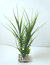 Décoration Plante en Plastique Herbe Euca Verte