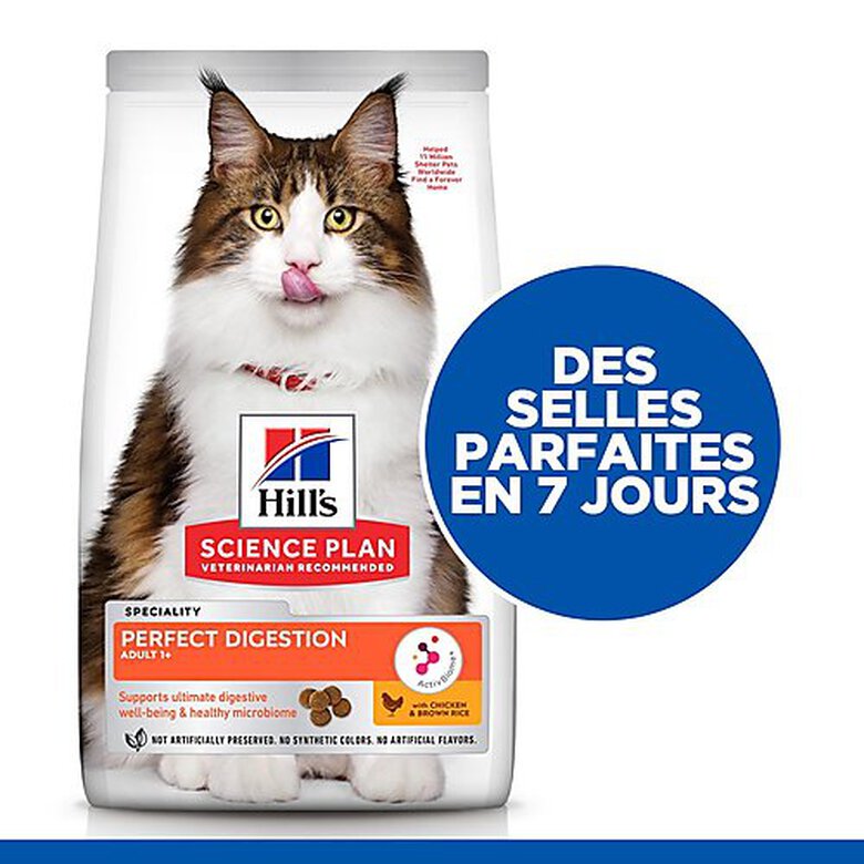Hill's Science Plan - Perfect Digestion Croquettes Pour Chat  -  1,5kg Image numéro 2 Hill's Science Plan - Perfect Digestion Croquettes Pour Chat  -  1,5kg Image numéro 2