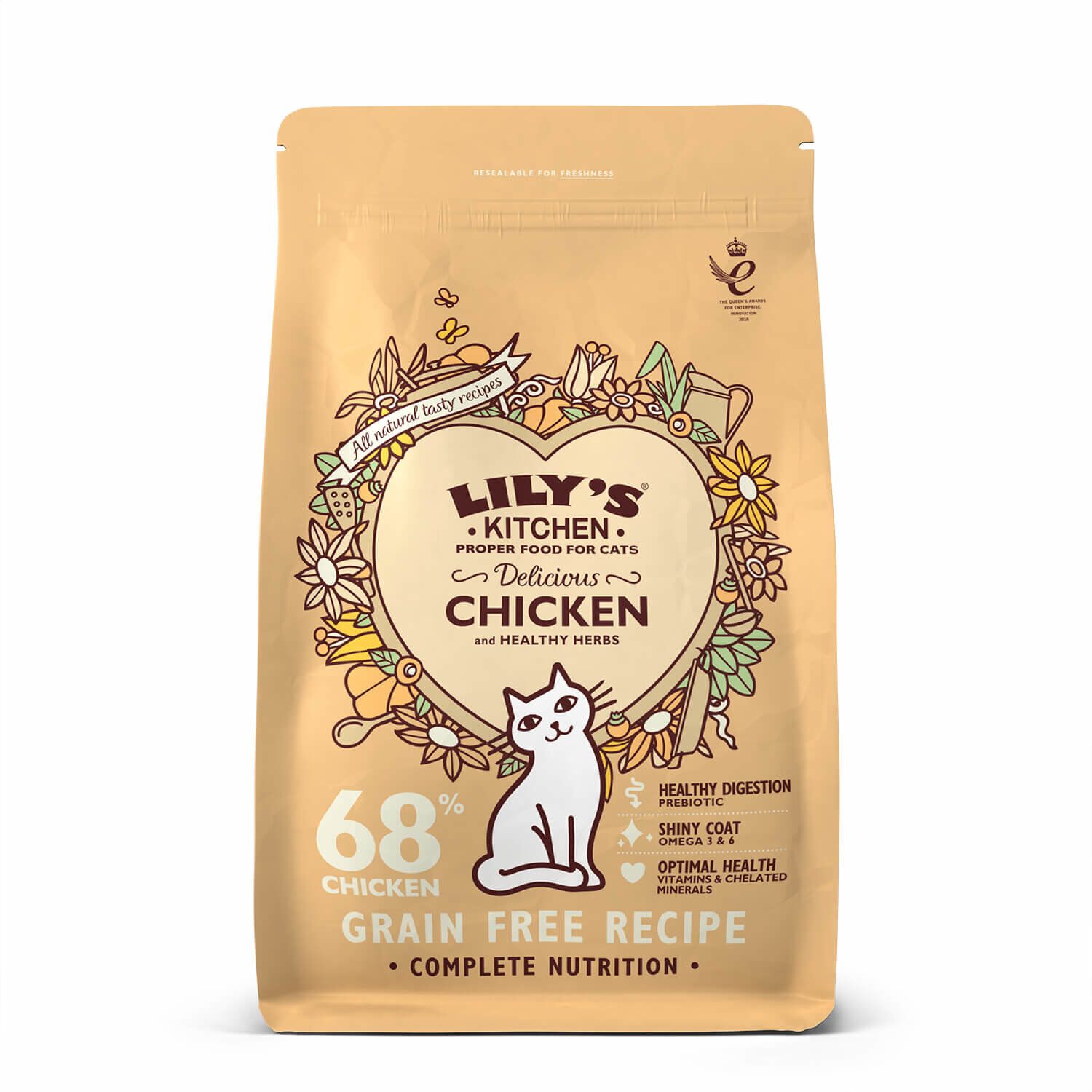 Lily's Kitchen - Croquettes Compl&egrave;tes sans C&eacute;r&eacute;ales Poulet Frais et L&eacute;gumes pour Chats Adultes - 2Kg Image num&eacute;ro 5