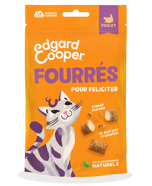 Edgard & Cooper - Friandises Fourrés au Poulet pour Chat - 60g