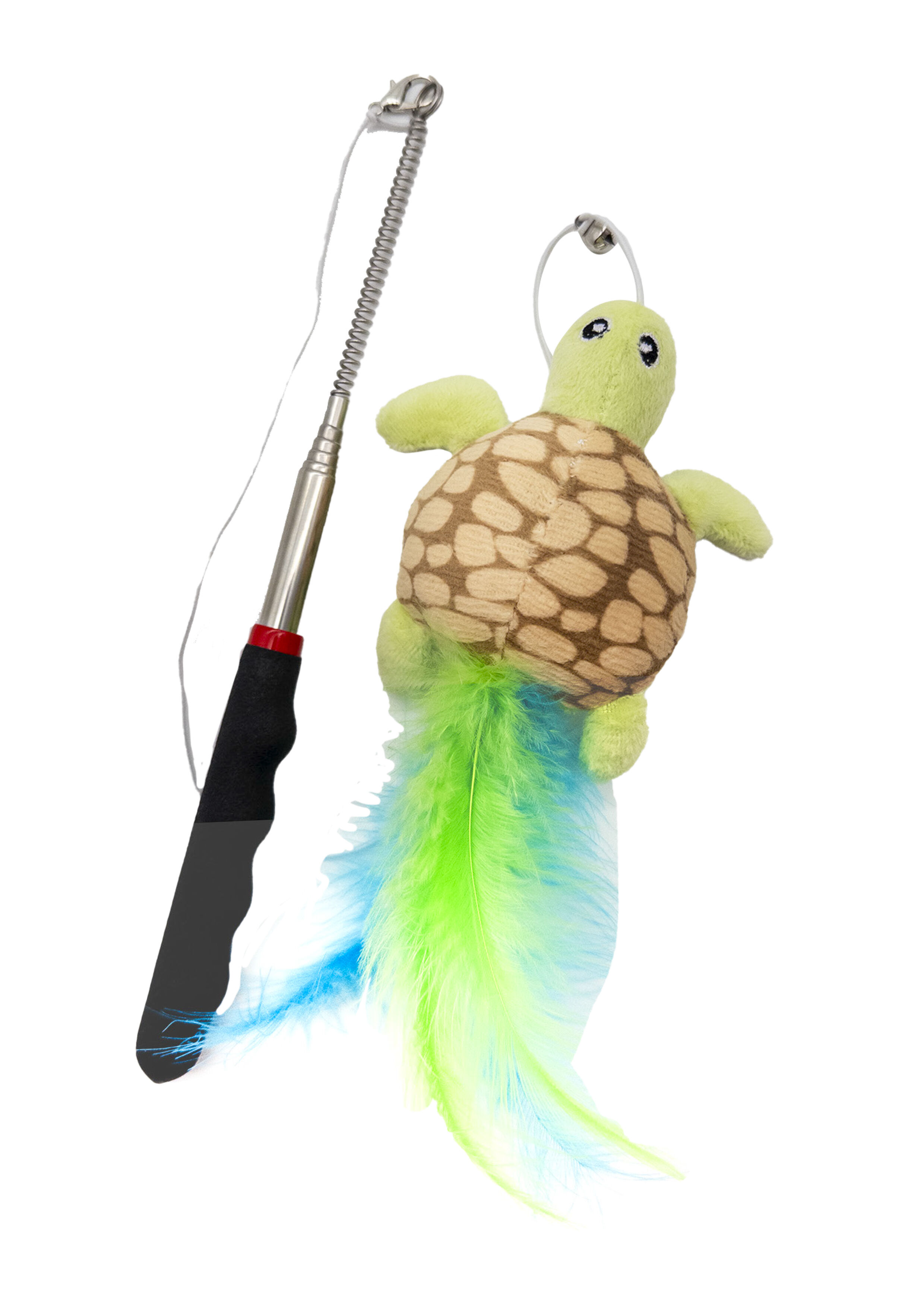 Croci - Jouet Baguette R&eacute;tractable avec Tortue pour Chats - 23/84cm Image num&eacute;ro 1