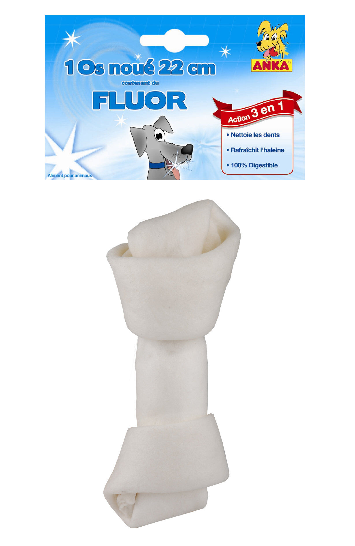 Anka - Os Cravate Fluor de 22cm pour Chien - x1 Image num&eacute;ro 1