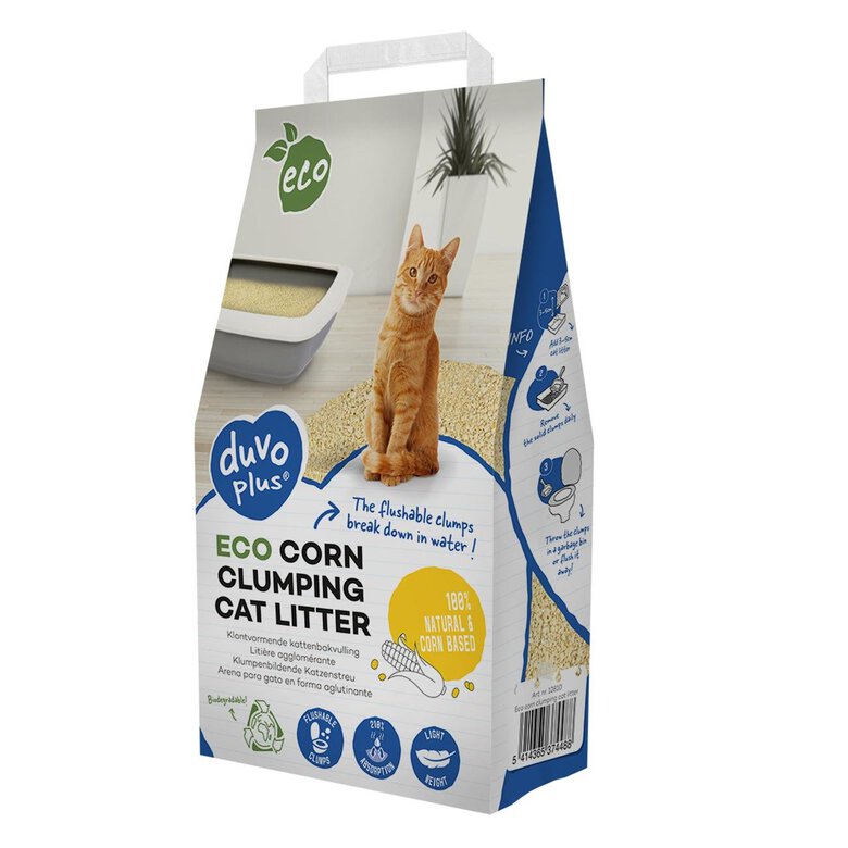 Duvoplus - Litière ECO Maïs Agglomérante pour Chats - 3,5kg/5,73L Image numéro 1 Duvoplus - Litière ECO Maïs Agglomérante pour Chats - 3,5kg/5,73L Image numéro 1