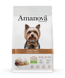 Amanova - Croquettes Adult Mini au Poulet pour Chiens - 7Kg