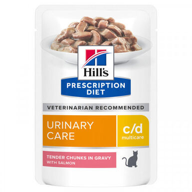 Hill's - Sachets Prescription Diet c/d Urinary Care Saumon pour Chats - 12x85g